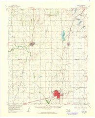 Hobart Oklahoma Historical topographic map, 1:62500 scale, 15 X 15 Minute, Year 1961