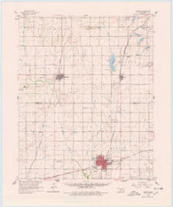 Hobart Oklahoma Historical topographic map, 1:62500 scale, 15 X 15 Minute, Year 1961