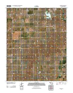 Hocker Oklahoma Historical topographic map, 1:24000 scale, 7.5 X 7.5 Minute, Year 2012