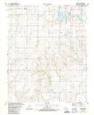 Hocker Oklahoma Historical topographic map, 1:24000 scale, 7.5 X 7.5 Minute, Year 1987
