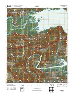 Hoffman Oklahoma Historical topographic map, 1:24000 scale, 7.5 X 7.5 Minute, Year 2012
