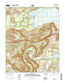 Hoffman Oklahoma Current topographic map, 1:24000 scale, 7.5 X 7.5 Minute, Year 2016