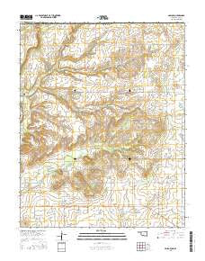 Hollow Oklahoma Current topographic map, 1:24000 scale, 7.5 X 7.5 Minute, Year 2016