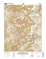 Hominy Oklahoma Current topographic map, 1:24000 scale, 7.5 X 7.5 Minute, Year 2016