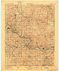 Hominy Oklahoma Historical topographic map, 1:62500 scale, 15 X 15 Minute, Year 1915