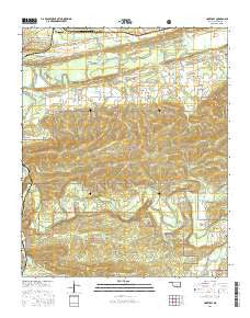 Hontubby Oklahoma Current topographic map, 1:24000 scale, 7.5 X 7.5 Minute, Year 2016