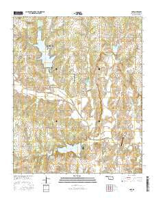 Hope Oklahoma Current topographic map, 1:24000 scale, 7.5 X 7.5 Minute, Year 2016