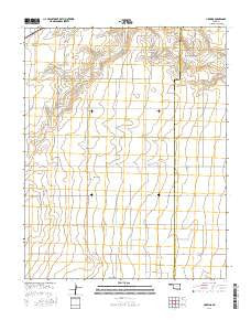 Hopkins Oklahoma Current topographic map, 1:24000 scale, 7.5 X 7.5 Minute, Year 2016