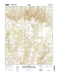 Hucmac Oklahoma Current topographic map, 1:24000 scale, 7.5 X 7.5 Minute, Year 2016