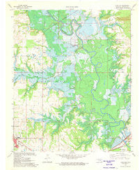 Hugo Dam Oklahoma Historical topographic map, 1:24000 scale, 7.5 X 7.5 Minute, Year 1971
