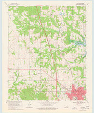 Hugo Oklahoma Historical topographic map, 1:24000 scale, 7.5 X 7.5 Minute, Year 1969