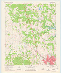 Hugo Oklahoma Historical topographic map, 1:24000 scale, 7.5 X 7.5 Minute, Year 1969