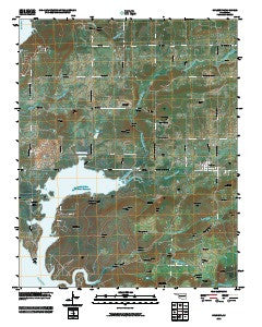 Hulbert Oklahoma Historical topographic map, 1:24000 scale, 7.5 X 7.5 Minute, Year 2010