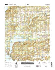 Hulbert Oklahoma Current topographic map, 1:24000 scale, 7.5 X 7.5 Minute, Year 2016