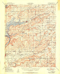 Hulbert Oklahoma Historical topographic map, 1:62500 scale, 15 X 15 Minute, Year 1950