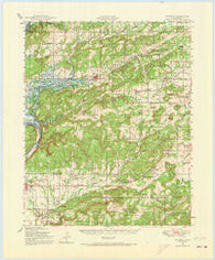 Hulbert Oklahoma Historical topographic map, 1:62500 scale, 15 X 15 Minute, Year 1948