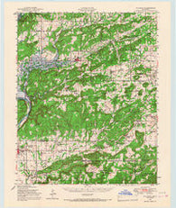 Hulbert Oklahoma Historical topographic map, 1:62500 scale, 15 X 15 Minute, Year 1948