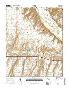 Hydro Oklahoma Current topographic map, 1:24000 scale, 7.5 X 7.5 Minute, Year 2016