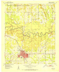 Idabel Oklahoma Historical topographic map, 1:24000 scale, 7.5 X 7.5 Minute, Year 1951