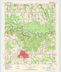 Idabel Oklahoma Historical topographic map, 1:24000 scale, 7.5 X 7.5 Minute, Year 1950