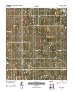 Indiahoma Oklahoma Historical topographic map, 1:24000 scale, 7.5 X 7.5 Minute, Year 2012