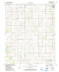 Indiahoma Oklahoma Historical topographic map, 1:24000 scale, 7.5 X 7.5 Minute, Year 1991