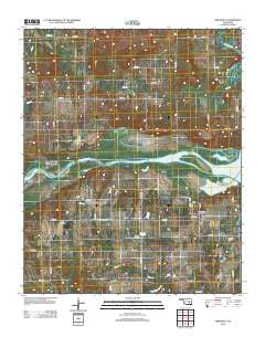 Indianola Oklahoma Historical topographic map, 1:24000 scale, 7.5 X 7.5 Minute, Year 2012