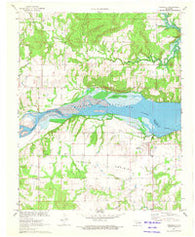 Indianola Oklahoma Historical topographic map, 1:24000 scale, 7.5 X 7.5 Minute, Year 1971