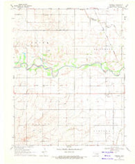 Ingersoll Oklahoma Historical topographic map, 1:24000 scale, 7.5 X 7.5 Minute, Year 1969