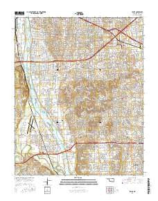 Jenks Oklahoma Current topographic map, 1:24000 scale, 7.5 X 7.5 Minute, Year 2016