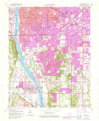 Jenks Oklahoma Historical topographic map, 1:24000 scale, 7.5 X 7.5 Minute, Year 1952