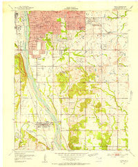 Jenks Oklahoma Historical topographic map, 1:24000 scale, 7.5 X 7.5 Minute, Year 1952