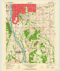 Jenks Oklahoma Historical topographic map, 1:24000 scale, 7.5 X 7.5 Minute, Year 1952