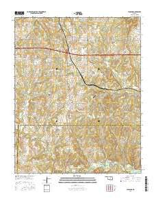 Jennings Oklahoma Current topographic map, 1:24000 scale, 7.5 X 7.5 Minute, Year 2016