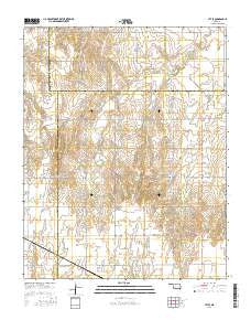 Jet SE Oklahoma Current topographic map, 1:24000 scale, 7.5 X 7.5 Minute, Year 2016