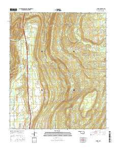 Jumbo Oklahoma Current topographic map, 1:24000 scale, 7.5 X 7.5 Minute, Year 2016