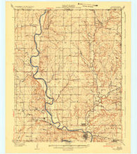 Kaw Oklahoma Historical topographic map, 1:62500 scale, 15 X 15 Minute, Year 1935