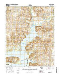 Kaw City Oklahoma Current topographic map, 1:24000 scale, 7.5 X 7.5 Minute, Year 2016