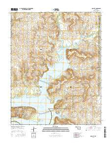 Kaw City Oklahoma Current topographic map, 1:24000 scale, 7.5 X 7.5 Minute, Year 2016