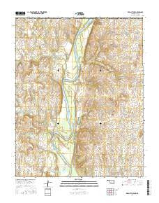 Kaw City NW Oklahoma Current topographic map, 1:24000 scale, 7.5 X 7.5 Minute, Year 2016