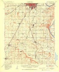 Keefeton Oklahoma Historical topographic map, 1:62500 scale, 15 X 15 Minute, Year 1950