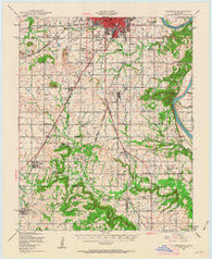 Keefeton Oklahoma Historical topographic map, 1:62500 scale, 15 X 15 Minute, Year 1948