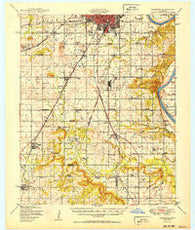 Keefeton Oklahoma Historical topographic map, 1:62500 scale, 15 X 15 Minute, Year 1950