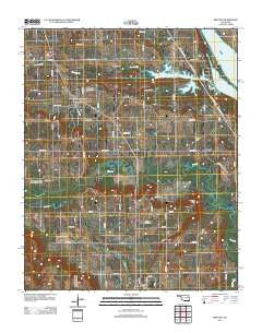 Keefton Oklahoma Historical topographic map, 1:24000 scale, 7.5 X 7.5 Minute, Year 2012