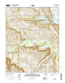 Keefton Oklahoma Current topographic map, 1:24000 scale, 7.5 X 7.5 Minute, Year 2016