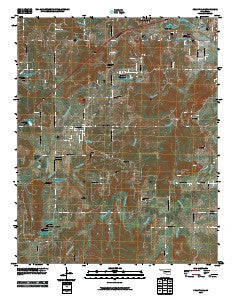 Kellyville Oklahoma Historical topographic map, 1:24000 scale, 7.5 X 7.5 Minute, Year 2010