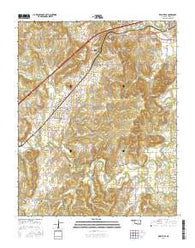 Kellyville Oklahoma Current topographic map, 1:24000 scale, 7.5 X 7.5 Minute, Year 2016