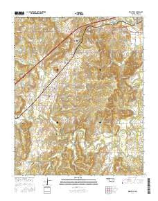 Kellyville Oklahoma Current topographic map, 1:24000 scale, 7.5 X 7.5 Minute, Year 2016