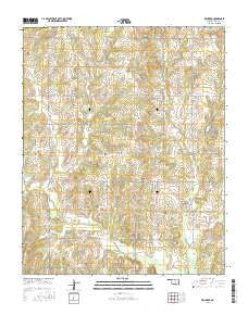 Kendrick Oklahoma Current topographic map, 1:24000 scale, 7.5 X 7.5 Minute, Year 2016