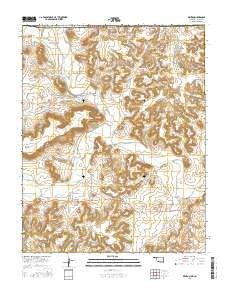 Kenton Oklahoma Current topographic map, 1:24000 scale, 7.5 X 7.5 Minute, Year 2016